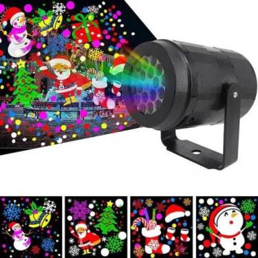 Imagem de Projetor Laser Jardim Natal Led Natalinos Desenhos Carcaça - Projetor 