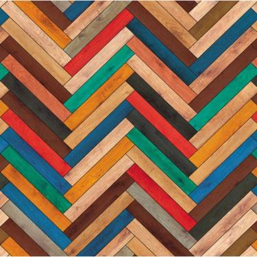 Imagem de Papel De Parede Adesivo Mosaico  Madeira Lavável Cozinha  3 metros