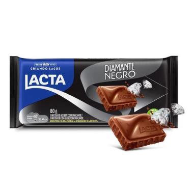 Imagem de barra Chocolate Diamante Negro Lacta 80g
