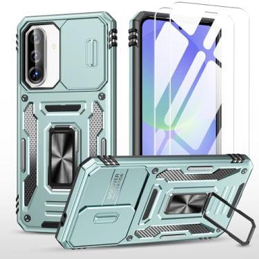 Imagem de Capa para Samsung Galaxy A56 5G, capas para Samsung A36 5G com capa para câmera e 2 peças protetoras de tela, [grau militar] à prova de choque/suporte magnético 360° capa protetora para Galaxy A36/A56