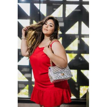 Imagem de Vestido Curto Plus Size Balada Ciganinha Tubinho Alcinha Regata Moda B