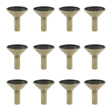 Imagem de DGZZI 12 peças de suporte de incenso de cone de refluxo de metal com 22 mm de comprimento, peça pequena em forma de funil, suporte de base