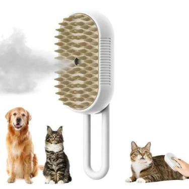 Imagem de Escova elétrica a vapor 3 em 1, pente de massagem para cães e gatos - 