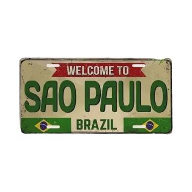 Imagem de Placa Decorativa Retro São Paulo - Para Casa, Bar, Café ou Garagem, 6x