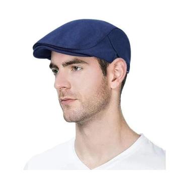 Imagem de Boina Masculina de Algodão Ajustável - Cores Cinza e Preto - Estilo Vi