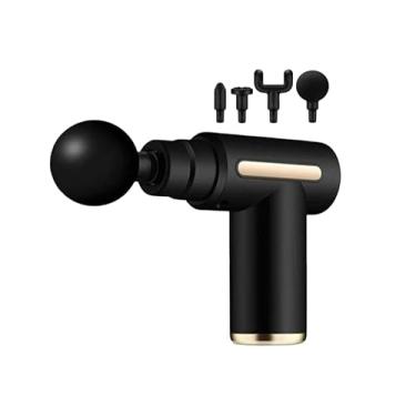 Imagem de Massageador Elétrico Muscular, Pistola Massagem, Com Display Digital, Recarregável, Super Relaxante, MioFascial, 4 Ponteiras Removíveis e com Variação de Velocidades