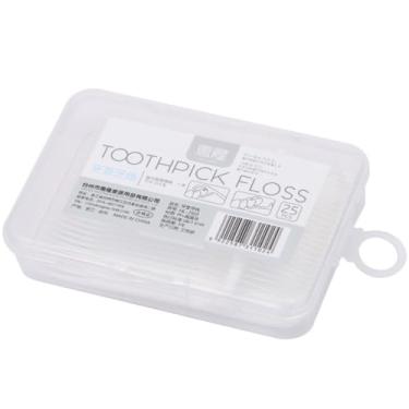 Imagem de Estojo com 26 unidades de Fio dental com Haste Flooser Ultra Fino Caixa portátil Fita Dental