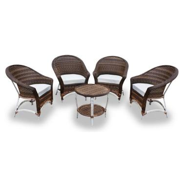 Imagem de Conjunto de Poltronas Fibra Sintética e 1 Mesa Centro