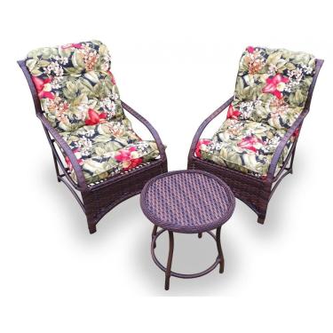 Imagem de Conjunto de Poltronas Fibra Sintética e 1 Mesa Centro