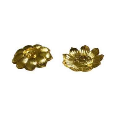 Imagem de Suporte De Incenso Em Liga De Linha Lotus Com Base De Espiral De Sânda