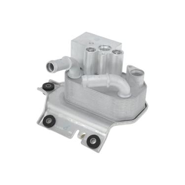 Imagem de VekAuto Resfriador de óleo do motor para Ford F-150 2015-2019 V8 5.0L Refrigerador de óleo de transmissão Trans Cooler No. FL3Z7A095B Liga de alumínio tom prateado 1 peça carro