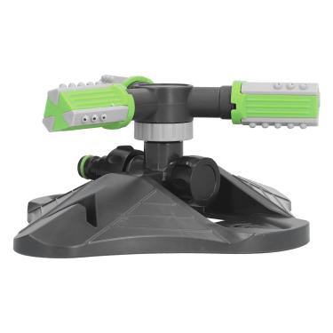 Imagem de Acouto Aspersor automático de água de gramado, dispositivo giratório de irrigação de jardim de três garras para irrigação eficiente (verde)