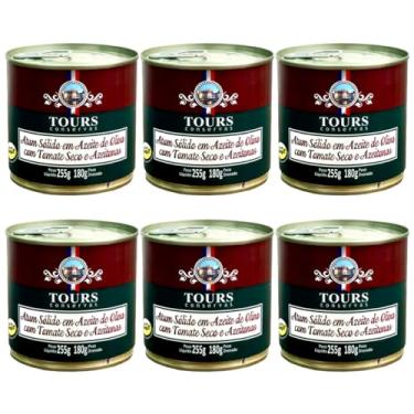 Imagem de Atum Sólido em Azeite de Oliva Extravirgem com Tomate Seco e Azeitonas Tours Rico em Ômega 3-255g 6 Un.