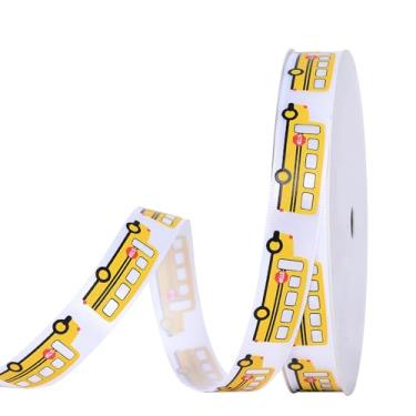 Imagem de YAMA Fita de cetim de volta às aulas para artesanato, fita de cetim fina para presentes, tema escolar colorido para agradecimento de professores, embrulho de 1,5 cm x 10 jardas