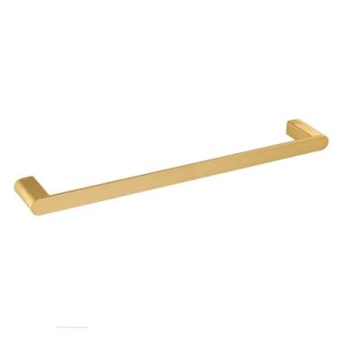 Imagem de Kit de banheiro dourado escovado - Suporte de toalha de parede, ganchos para roupão | Conjunto de 3 peças de aço inoxidável, suporte de toalha