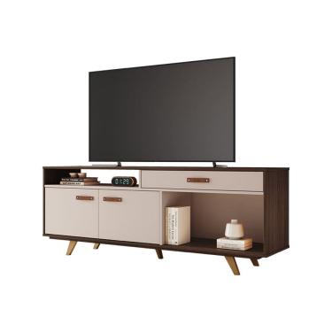 Imagem de Rack para TV até 65 Polegadas Ímpar JCM Móveis Café Soft/Off