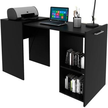 Imagem de Escrivaninha Retrátil Para Escritório Multiuso Articulável Preto