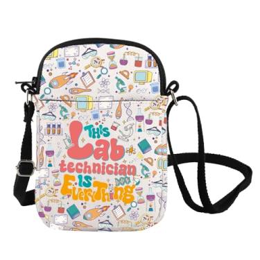 Imagem de FOTAP Bolsa Mensageiro Técnico de Laboratório Ciência Geek Microbiologia Presente Vida Laboratório Bolsa transversal Presente de aposentadoria, Lab Cb, Bolsa carteiro