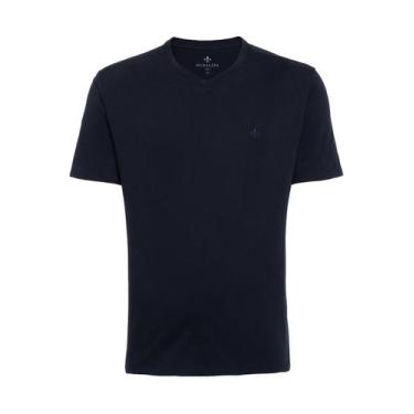 Imagem de Camiseta Dudalina Masculina V-Neck Regular Blue Icon Azul Marinho, M/M