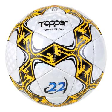 Imagem de Bola de Futsal Topper Slick 22 Branco + Preto