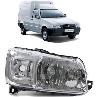 Imagem de Farol Ld Fiorino Uno Mille Way Economy Furgao 2004 Ate 2013 Mascara Metalizada Usa H4