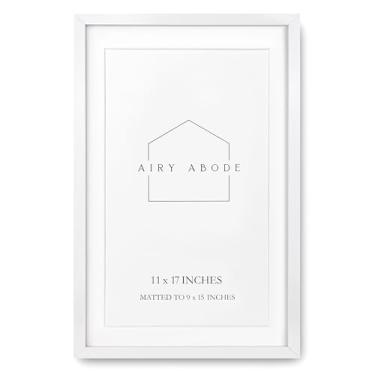 Imagem de Airy Abode Porta-retrato de madeira branca premium 28 x 43 fosco para 22 x 38 cm - escolha seu tamanho e cor