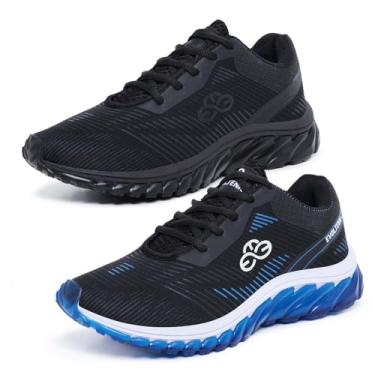 Imagem de Kit 2 Tênis Masculino Corrida Treino Dia a Dia Evoltenn Direto da Fabrica (BLACK/AZUL, BR, Adulto, Numérico, 40)