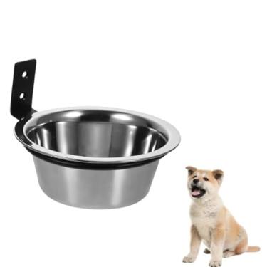 Imagem de balacoo 1 conjunto de tigelas elevadas para cães montadas na parede para pendurar em gaiolas para cães tigela de aço inoxidável para cães - tigela elevada para gatos com vômito suporte elevado mantém