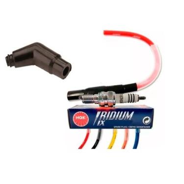 Imagem de Cabo Vela Ibooster + Ngk Iridium Cr7hix Ybr- 125 cachimbo