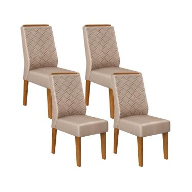 Imagem de Kit com 04 Cadeiras Lídia Freijó Veludo Kraft DJ Móveis