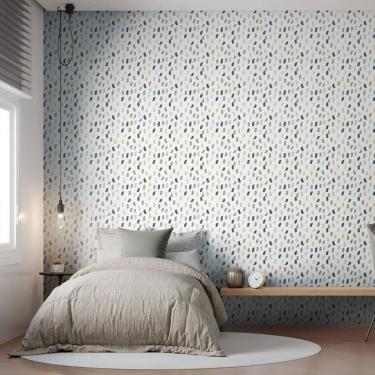 Imagem de Papel de Parede Revoada Mini Pinceladas azul, menta e cinza 4415