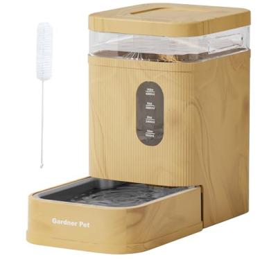 Imagem de Garnder Pet Dispensador automático de água para cães, bebedouro por gravidade com tigela de aço inoxidável, alimentador de água de grande capacidade de 6,5 L para cães, gatos, animais de estimação