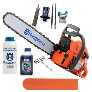 Imagem de Motosserra Husqvarna 61 Sabre 15 28 Dentes 61,5cc Kit Afiador Com Lima