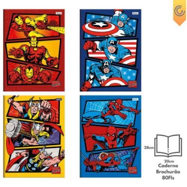 Imagem de Caderno Brochurão 80 Fls Capa Dura Marvel - Foroni