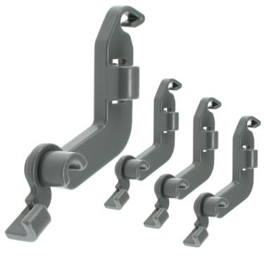 Imagem de HONSNKS 4 peças de clipe de pivô de dente para lava-louças, W10082853, peça de reposição para lava-louças, adequada para Whirl-pool Ken-more, máquina de lavar louça, substitui WPW10082853 1446946