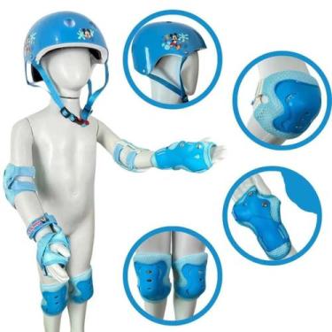 Imagem de Kit Proteção Infantil Completo 4 Equipamentos Disney - Azul - Zippy To