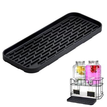 Imagem de Bandeja coletora compatível com dispensadores de bebida de vidro DD&HAPP, 1 bandeja de silicone para dispensador de bebidas DD&HAPP de 1 galão de vidro