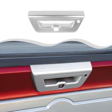 Imagem de HTHE Acabamento da tampa da maçaneta da porta traseira do Colorado prateado compatível com Ford F150 2015-2020 Acessório externo ABS (aplicável à câmera)