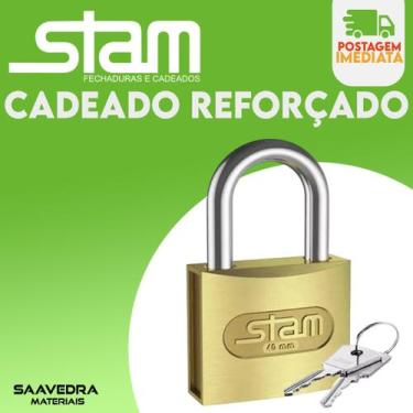 Imagem de Kit 6 Cadeado Stam Original 20 25 30 35 40 45 e 50mm 60mm 70mm Linha C
