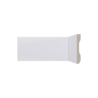 Imagem de Rodapé de Poliestireno 10cm x 13mm x 2,40m Liso LEV101 Santa Luzia - caixa com 12 Barras - Branco