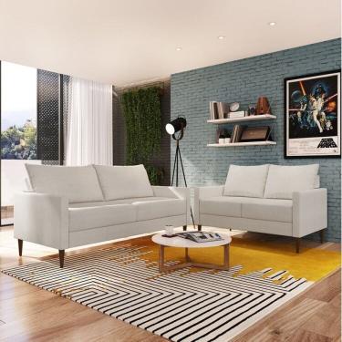 Imagem de Conjunto Sofá 2 e 3 Lugares Bipartido Fideris Off White