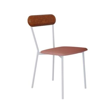 Imagem de Cadeira Vintage Emília Fixa C-4 Pes 450 X 505 X 810 Mm C-1 Un. Pés Brancos. Cy.tlp.rse-cn.cml Tulipa Rse-cn.caramelo