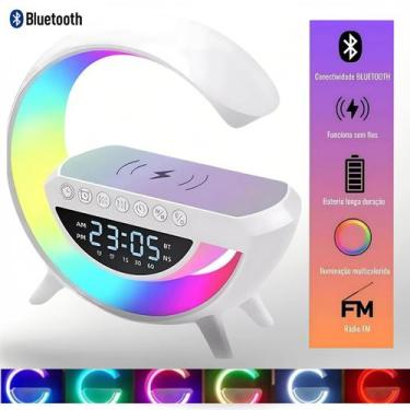 Imagem de Luminária Bluetooth Premium - Iluminação LED e Carregador Wireless Com
