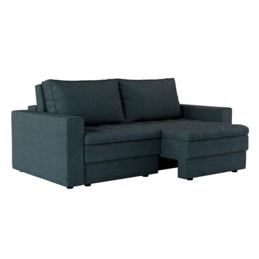 Imagem de Sofá 3 Lugares Retrátil Berna Linho Grafite 210 cm
