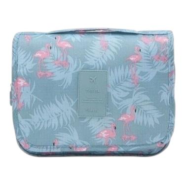 Imagem de Necessaire Em Nylon Organizadora Higiene Para Viagem Cor:flamingo
