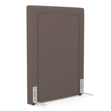 Imagem de Cabeceira Cama Box Solteiro Alba 90cm com Frame Linho Marrom - Desk Design