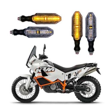 Imagem de KIT 4 Setas Esportivas Pisca de Led Modelo P26 Para Moto KTM ADVENTURE