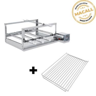 Imagem de Churrasqueira Giratória Inox 6 Espetos 2 Andares The Grill + Grelha Au