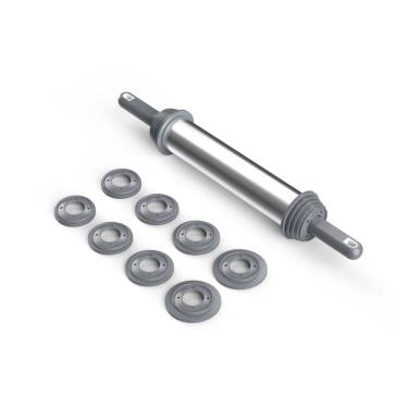 Imagem de Rolo De Massa Profissional 40cm Cromado Com Reguladores AND