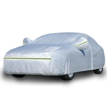 Imagem de 7 camadas de capas de carro resistentes à prova d'água para automóveis todas as estações anti-granizo proteção UV à prova de neve ao ar livre 4,8 kg cobertura completa ajuste universal Sedan 452 cm a